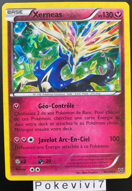 Carte Pokemon XERNEAS 96/146 Holo Mosaïque XY de Base FR OCCASION