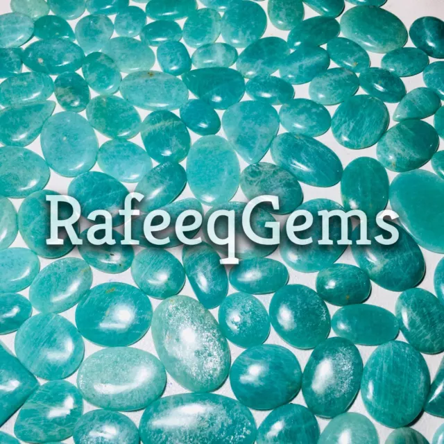 AAA+ Amazonite Cabochon, Wholesale Lot Amazonite Cabochon By Weight