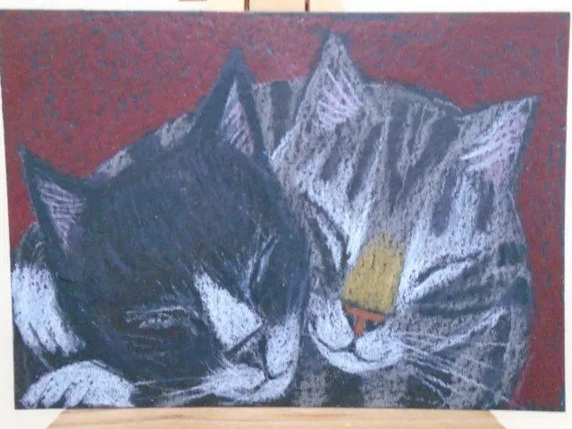 Tabby Cats Tuxedo Cat Ollietuxedo Original ACEO Cats Kitten Nap