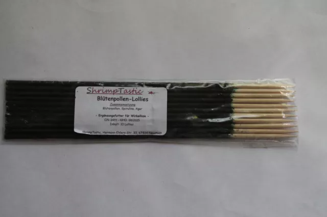 Lecca-lecca gamberetti ST, gamberetti, mangime, polline di fiori, 10 pezzi, 0,40 euro/unità