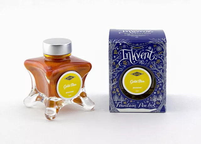 Diamine Inkvender Tintenglas Ink Füller 50ml DIA2017 Gold Star, Shimmering