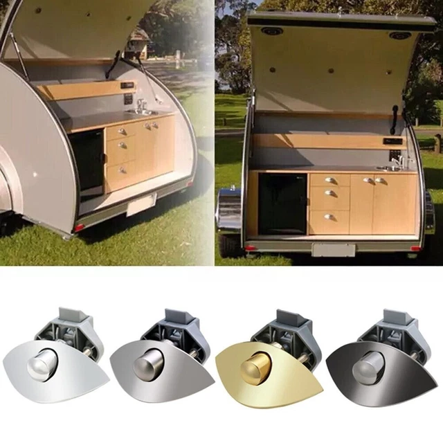 Serratura A Barra Girevole Per Porte - Per Armadi, Bagni E Roulotte | Metallica Nichelata Sinistra - Foto 2