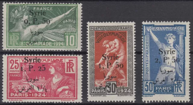 Syrie : Serie Jeux Olympiques Paris 1924 N° 149/152 Neufs * Gomme Avec Charniere