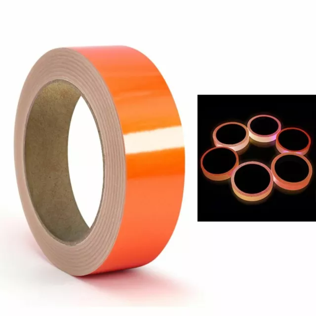 Orange Glow In The Dark Sticky Tape Self Adhesive Luminous Safety Sticker Roll