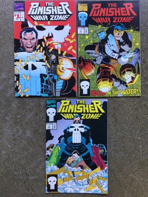 The Punisher War Zone #1 2 3 Marvel Comics 1992 NM