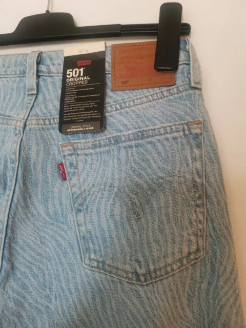 LEVIS ORIGINAL 501 Cropped Jeans - Tango Surge Blue 29 x 26 Brand New With  Tags £ - PicClick UK