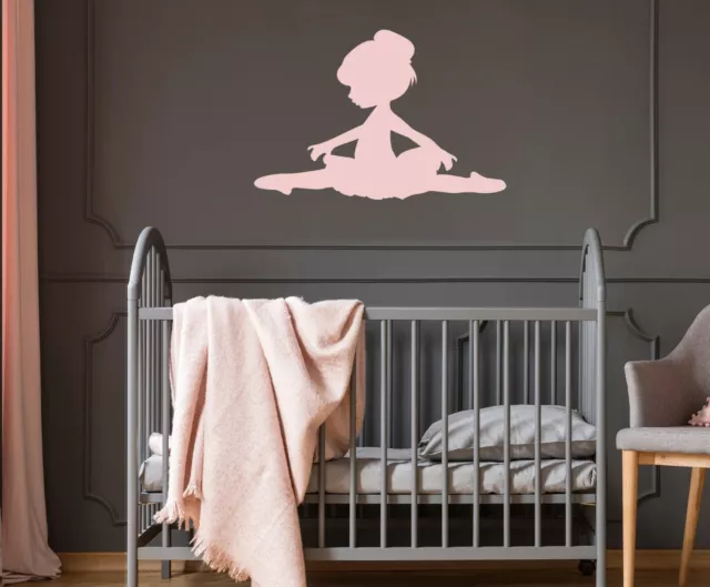 LARGE Adorable Ballerina Girls Silhouette Wall Decals 3