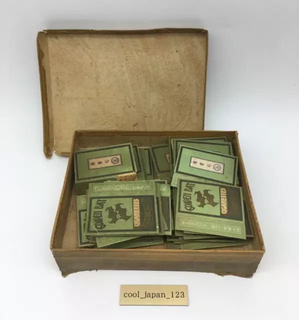 【Lot of 68】1930s Japan opened empty cigarette hard pack-Golden Bat-Times of...