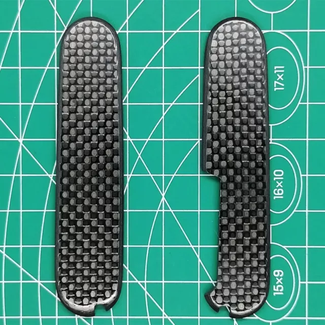1 Pair Hand Made Carbon Fiber Scales for 84 mm Victorinox Swiss Army Knife