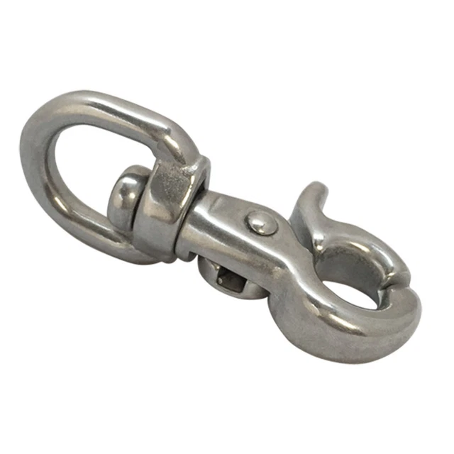 5/8" Swivel Eye 2 3/4" Length Trigger Snap Hook Stainless Steel 316 Leash