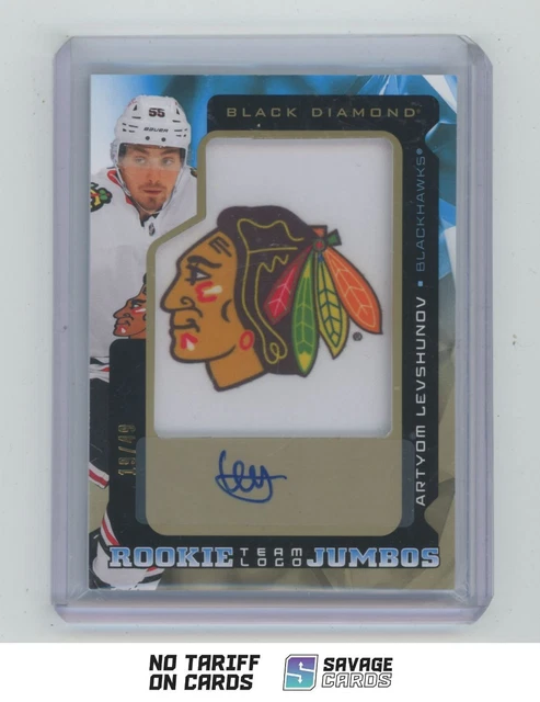 2025-26 UD BLACK Diamond Rookie Team Logo Jumbos Artyom Levshunov /49 # ...