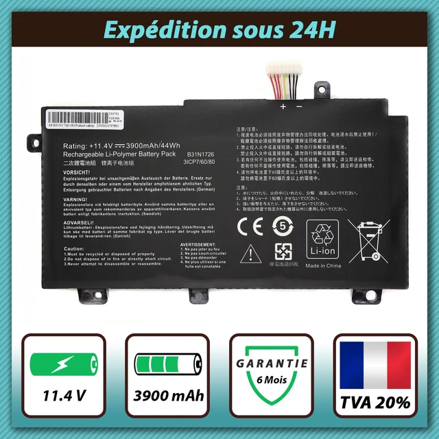 OUWEE B31N1726 Battery For Asus FX80 FX86 TUF FX504 FX504G FX504GD FX504GE FX504GM FX505 FX505DT FX505DV FX505DU A15 FA506IU A17 FA706II Serie 11.4V 48Wh(Shape-A
