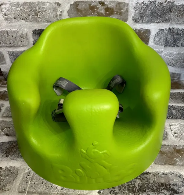 Bumbo Baby Infant Floor Seat With Safety Belt Strap Green