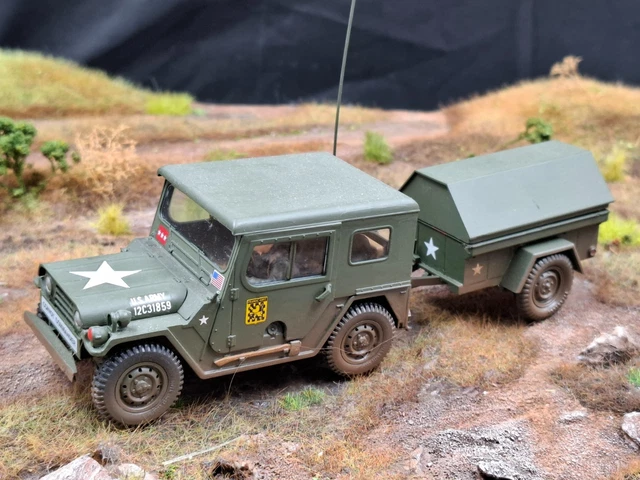 Ford Mut US FORD MUTT M151A2 Hardtop Convoy Commander + Trailer gebaut+gebrusht ...