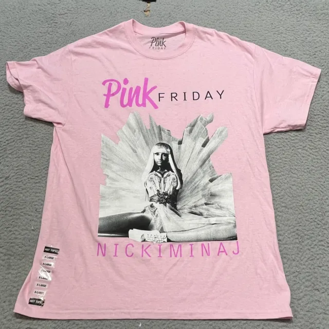 Nicki Minaj Pink Friday T-Shirt Womens XL Pink Double Sided Concert Tour NWT