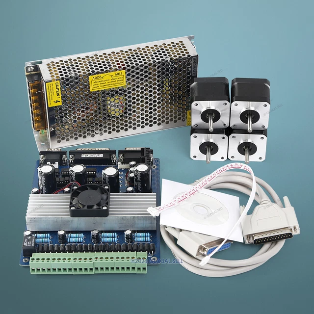 ENGMATE 4 AXIS CNC Kit TB6560 Driver HB Nema17 97oz-in Motor 12V PSU ...