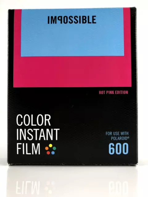 IMPOSSIBLE POLAROID ORIGINALS 600 COLOR FILM  - PINK FRAME Film - VERY RARE !