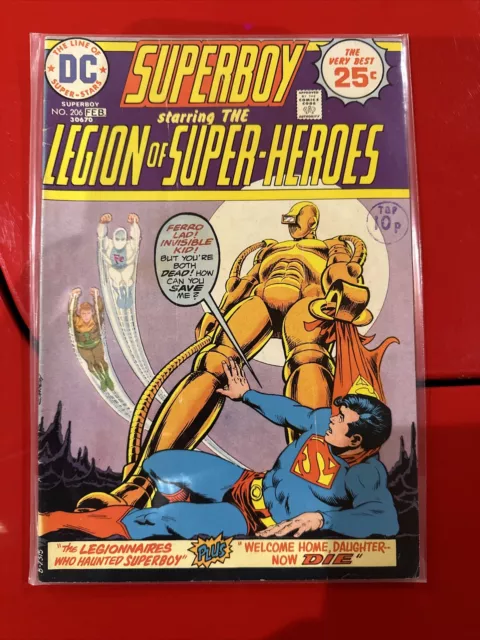Superboy & The Legion Of Super-Heroes #206 Feb 1975 VG/FN