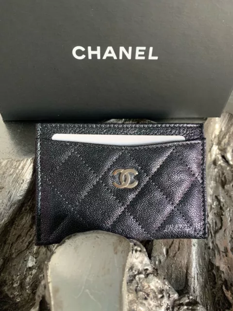 NIB 100%AUTH Chanel Rose Clair Caviar Leather Gold CC Snap Closure Card  Holder