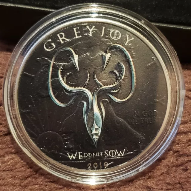 GREYJOY Game of Thrones 1 Oz Silver Coin 1$ USA 2019 American Silver Eagle 