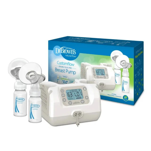 Dr. Brown’s Customflow Double Electric Quiet Breast Pump with Softshape Silicone