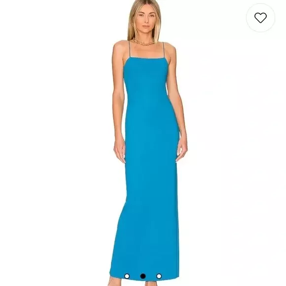 NWT Alice + Olivia 'Nelle' Cutout Maxi Dress Blue SZ 2 $395