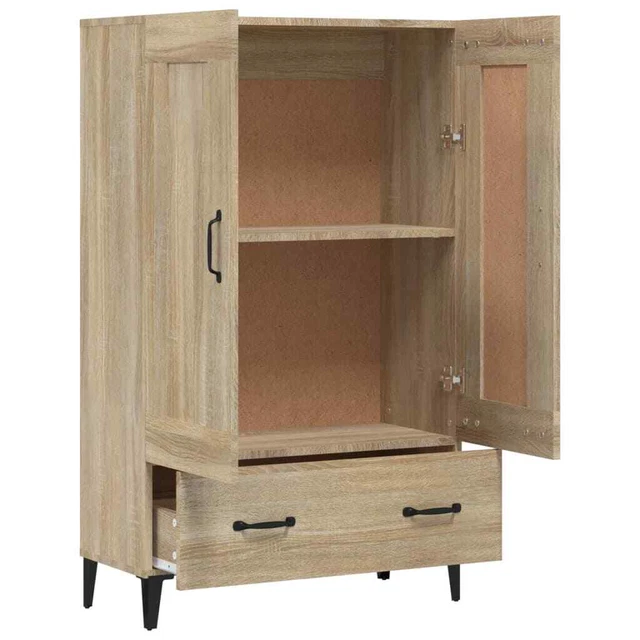 AX Credenza 70x31x115cm Stile Industriale Rovere Sonoma Arredamento Nuovo 812576