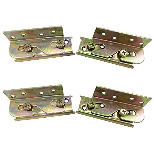 Richohome Heavy Duty Non-Mortise Bed Rail Fittings Wood Bed Rail Bracket, Set