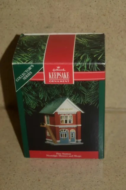 Hallmark Keepsake Ornament Fire Station Nostalgic Houses And Shops New 1991- A