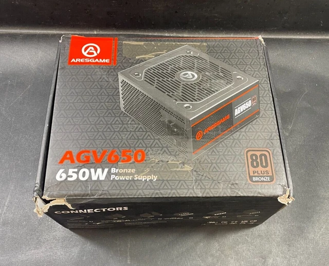 ARESGAME Power Supply 650W 80 Plus Bronze Certified ATX PSU - AGV650 - UNTESTED