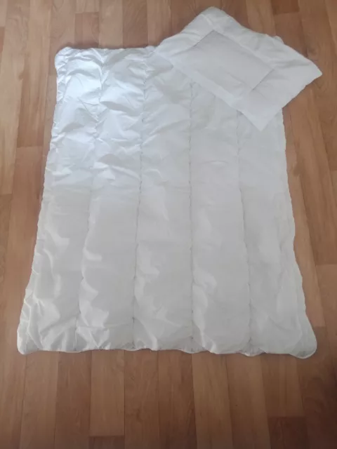 IKEA LEN SET Leichte Baby Bettdecke 110x125cm mit Kissen 50x30
