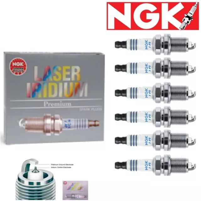 6 Pack NGK 4867 / IFR6BK Spark Plug - Laser Iridium