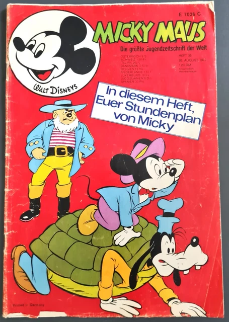 Micky Maus Comic Heft Nr.35 mit SB+GS 1972 (220