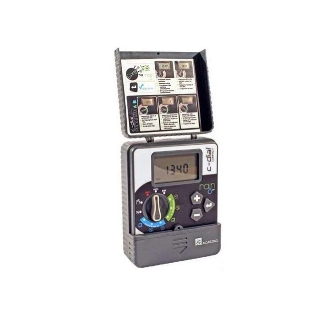 Programmatore centralina irrigazione prato giardino Rain C-DIAL 6 zone 24V
