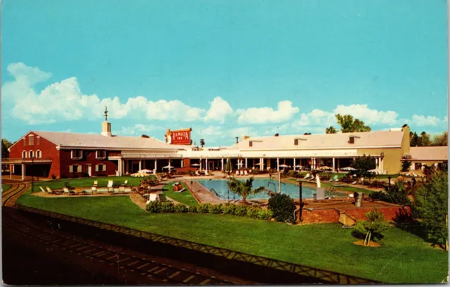 Postcard Phoenix Arizona Ramada Inn East Van Buren Street Circa 1960s Pool View