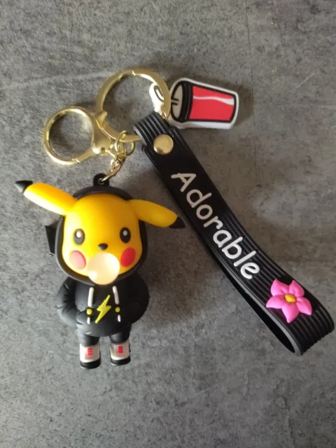 Porte-clés Pokémon Pikachu Jogging noir