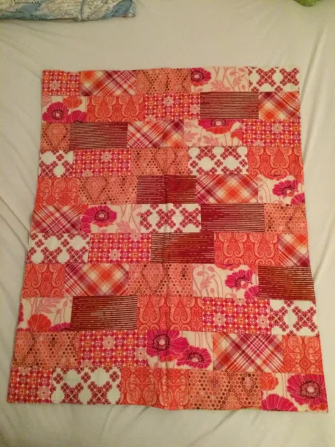 UNIKAT Babydecke / Kuscheldecke - pinke Pracht, Patchwork - selbstgenäht