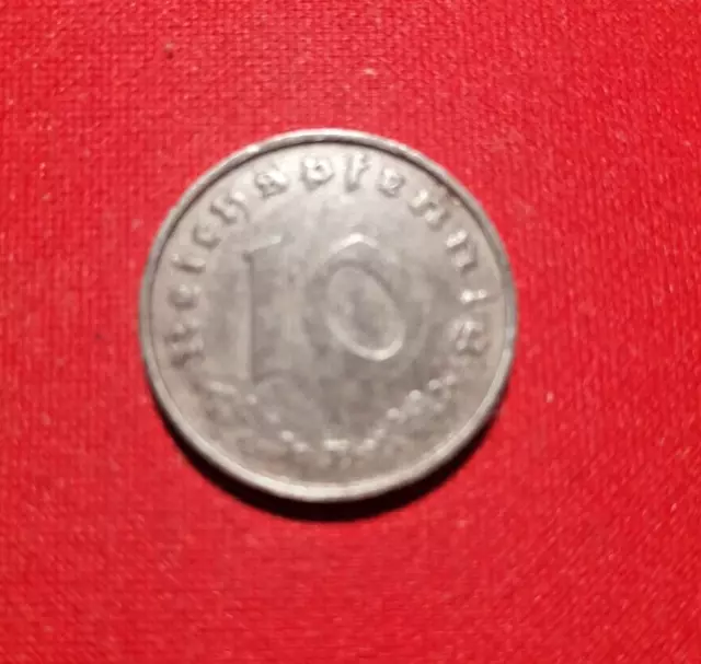 10 Reichspfennig 1945 E Muldenhütten vz.sehr selten