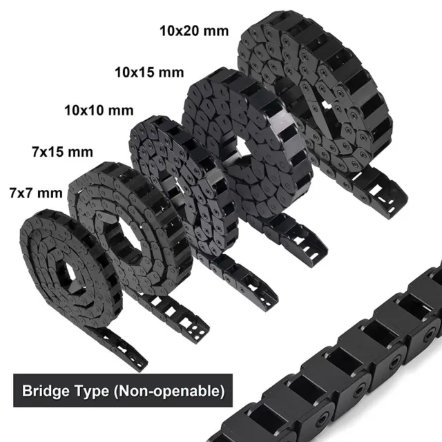 Plastic Cable Drag Chain for 7*7 7*15/10*10/10*15/10*20mm CNC Machines