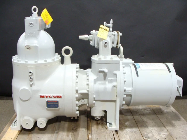 NEW Mycom Mayekawa 37H1410SSC Ammonia Screw Compressor Two Stage Semi Hermetic