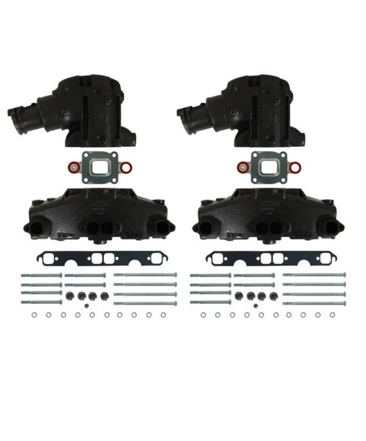 Barr Manifold Exhaust Kit Mercruiser V-8 Dry Joint 5.0/5.7-L with 14° Riser