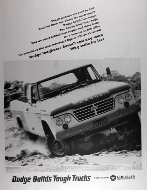 1965 DODGE W200 SWEPTLINE CREW CAB PICKUP Genuine Vintage Ad ~ FREE SHIPPING!