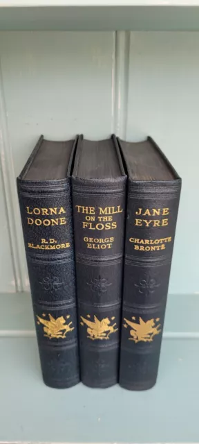 Vintage Book Set Interior Design Jane Eyre Mill On The Foss Lorna Doone Classics