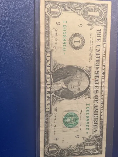 2017 Dollar Bill Star Note With Low Serial Number