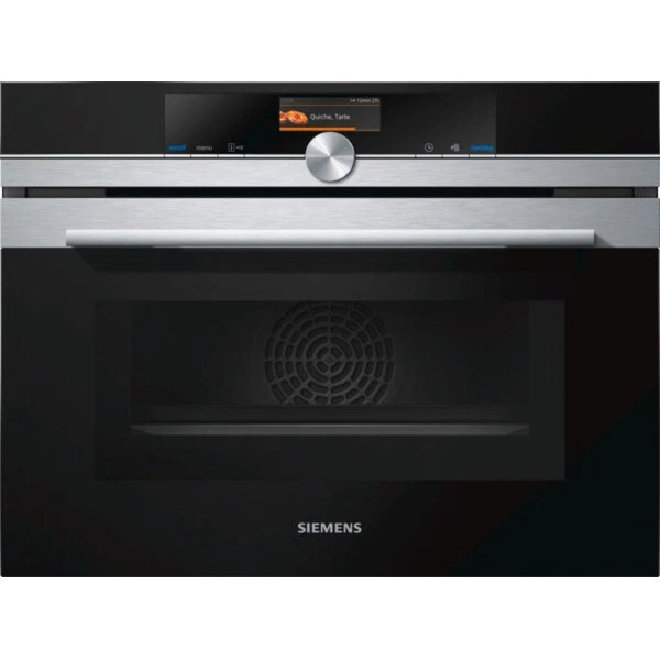Siemens Four combiné mo intégrable 45l pyrolyse inox/noir
