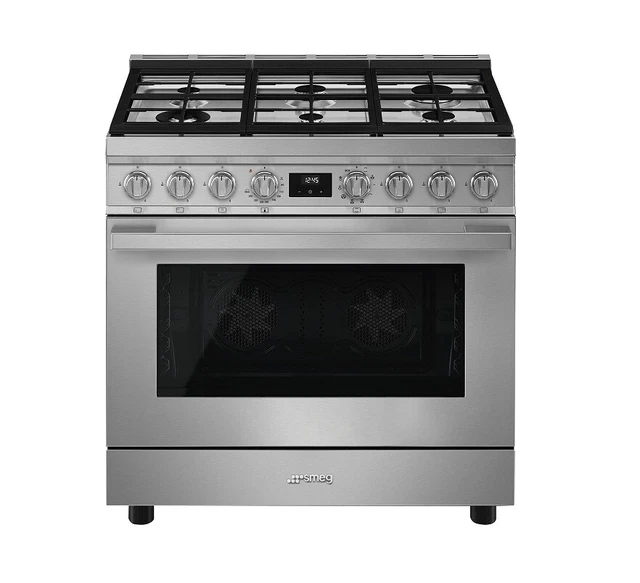 SMEG CPF9GMX1 Cuisine Portofino 90x60 CM Table 6 Feux Four Électrique Inox