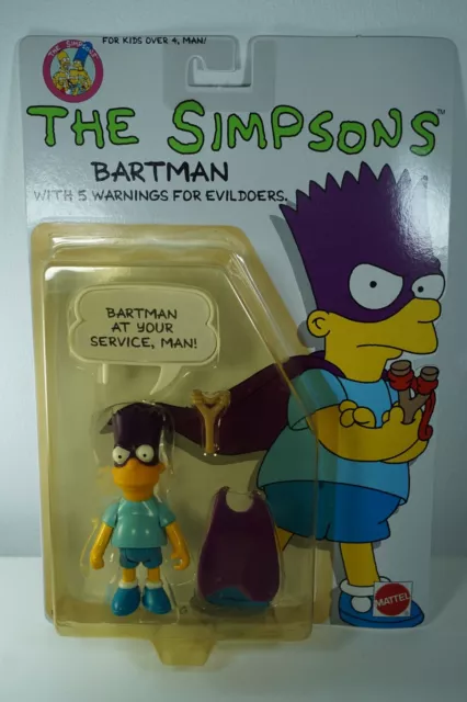 Mattel The Simpsons Bart figure Bartman MOC 1990 NEW !