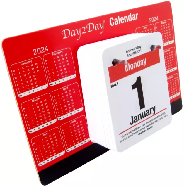 2024 DAY TO View Calendar Office Calender 2024 Desk Calendar Planner