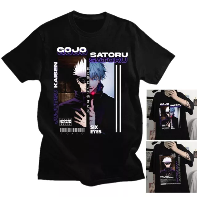 Jujutsu Kaisen Gojo Satoru T-Shirt Men/Women/Teens Casual Cotton Tee