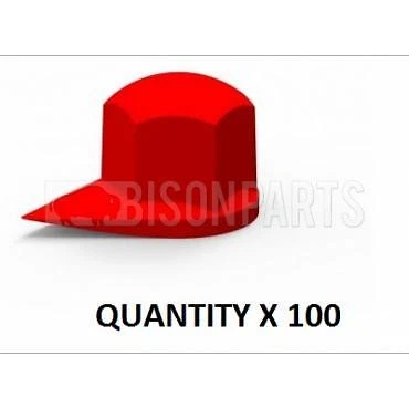 32mm X 10 Universal Dustite Wheel Nut Cover Indicator – Red (Set Of 10)